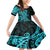 Polynesia Paisley Family Matching Mermaid Dress and Hawaiian Shirt Polynesian With Tropical Flowers - Turquoise LT14 Daughter's Dress Turquoise - Polynesian Pride