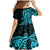 Polynesia Paisley Family Matching Mermaid Dress and Hawaiian Shirt Polynesian With Tropical Flowers - Turquoise LT14 - Polynesian Pride