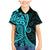 Polynesia Paisley Family Matching Mermaid Dress and Hawaiian Shirt Polynesian With Tropical Flowers - Turquoise LT14 Son's Shirt Turquoise - Polynesian Pride