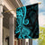 Polynesia Paisley Garden Flag Polynesian With Tropical Flowers - Turquoise LT14 House Flag Turquoise - Polynesian Pride