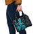 Polynesia Paisley Shoulder Handbag Polynesian With Tropical Flowers - Turquoise LT14 - Polynesian Pride