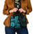 Polynesia Paisley Shoulder Handbag Polynesian With Tropical Flowers - Turquoise LT14 - Polynesian Pride