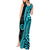 Polynesia Paisley Tank Maxi Dress Polynesian With Tropical Flowers - Turquoise LT14 - Polynesian Pride