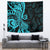 Polynesia Paisley Tapestry Polynesian With Tropical Flowers - Turquoise LT14 - Polynesian Pride