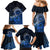 Talofa Samoa Family Matching Mermaid Dress and Hawaiian Shirt Samoan Kava Bowl Siapo Pattern - Blue LT14 - Polynesian Pride