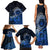 Talofa Samoa Family Matching Tank Maxi Dress and Hawaiian Shirt Samoan Kava Bowl Siapo Pattern - Blue LT14 - Polynesian Pride