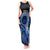 Talofa Samoa Tank Maxi Dress Samoan Kava Bowl Siapo Pattern - Blue LT14 Women Blue - Polynesian Pride