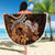 Talofa Samoa Beach Blanket Samoan Kava Bowl Siapo Pattern - Brown LT14 - Polynesian Pride