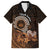 Talofa Samoa Family Matching Short Sleeve Bodycon Dress and Hawaiian Shirt Samoan Kava Bowl Siapo Pattern - Brown LT14 Dad's Shirt - Short Sleeve Brown - Polynesian Pride