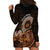 Talofa Samoa Hoodie Dress Samoan Kava Bowl Siapo Pattern - Brown LT14 - Polynesian Pride