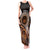 Talofa Samoa Tank Maxi Dress Samoan Kava Bowl Siapo Pattern - Brown LT14 Women Brown - Polynesian Pride