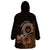 Talofa Samoa Wearable Blanket Hoodie Samoan Kava Bowl Siapo Pattern - Brown LT14 - Polynesian Pride