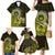 Lime Green Talofa Samoa Family Matching Mermaid Dress and Hawaiian Shirt Samoan Kava Bowl Siapo Pattern LT14 - Polynesian Pride