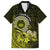 Lime Green Talofa Samoa Family Matching Off Shoulder Short Dress and Hawaiian Shirt Samoan Kava Bowl Siapo Pattern LT14 Dad's Shirt - Short Sleeve Lime Green - Polynesian Pride