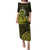 Lime Green Talofa Samoa Family Matching Puletasi Dress and Hawaiian Shirt Samoan Kava Bowl Siapo Pattern LT14 Mom's Dress Lime Green - Polynesian Pride