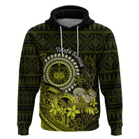 Lime Green Talofa Samoa Hoodie Samoan Kava Bowl Siapo Pattern LT14 Pullover Hoodie Lime Green - Polynesian Pride