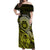 Lime Green Talofa Samoa Off Shoulder Maxi Dress Samoan Kava Bowl Siapo Pattern LT14 Women Lime Green - Polynesian Pride