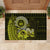 Lime Green Talofa Samoa Rubber Doormat Samoan Kava Bowl Siapo Pattern LT14 - Polynesian Pride