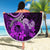 Purple Talofa Samoa Beach Blanket Samoan Kava Bowl Siapo Pattern LT14 - Polynesian Pride