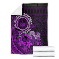 Purple Talofa Samoa Blanket Samoan Kava Bowl Siapo Pattern LT14 - Polynesian Pride
