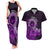 Purple Talofa Samoa Couples Matching Tank Maxi Dress and Hawaiian Shirt Samoan Kava Bowl Siapo Pattern LT14 Purple - Polynesian Pride