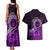 Purple Talofa Samoa Couples Matching Tank Maxi Dress and Hawaiian Shirt Samoan Kava Bowl Siapo Pattern LT14 - Polynesian Pride