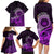 Purple Talofa Samoa Family Matching Long Sleeve Bodycon Dress and Hawaiian Shirt Samoan Kava Bowl Siapo Pattern LT14 - Polynesian Pride