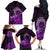 Purple Talofa Samoa Family Matching Off Shoulder Long Sleeve Dress and Hawaiian Shirt Samoan Kava Bowl Siapo Pattern LT14 - Polynesian Pride