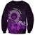 Purple Talofa Samoa Sweatshirt Samoan Kava Bowl Siapo Pattern LT14 Unisex Purple - Polynesian Pride