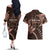 Malo e lelei Tonga Couples Matching Off The Shoulder Long Sleeve Dress and Hawaiian Shirt Tongan Ngatu Pattern Vintage Vibes LT14 - Polynesian Pride