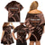 Malo e lelei Tonga Family Matching Off Shoulder Short Dress and Hawaiian Shirt Tongan Ngatu Pattern Vintage Vibes LT14 - Polynesian Pride