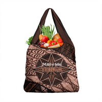 Malo e lelei Tonga Grocery Bag Tongan Ngatu Pattern Vintage Vibes LT14 1-pack One Size Brown - Polynesian Pride