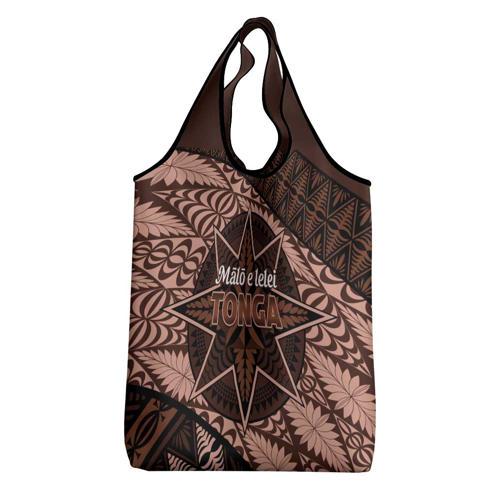Malo e lelei Tonga Grocery Bag Tongan Ngatu Pattern Vintage Vibes LT14 - Polynesian Pride