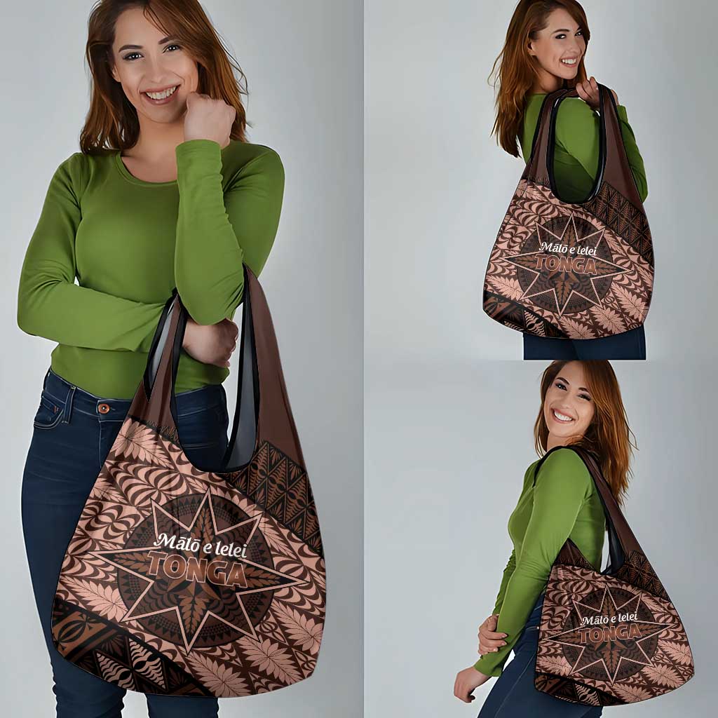 Malo e lelei Tonga Grocery Bag Tongan Ngatu Pattern Vintage Vibes LT14 - Polynesian Pride