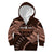 Malo e lelei Tonga Kid Hoodie Tongan Ngatu Pattern Vintage Vibes LT14 Zip Hoodie Brown - Polynesian Pride