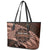 Malo e lelei Tonga Leather Tote Bag Tongan Ngatu Pattern Vintage Vibes LT14 - Polynesian Pride