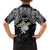 Ekamowir Omo Nauru Family Matching Short Sleeve Bodycon Dress and Hawaiian Shirt Naoero Twelve-pointed Star Polynesian Tattoo