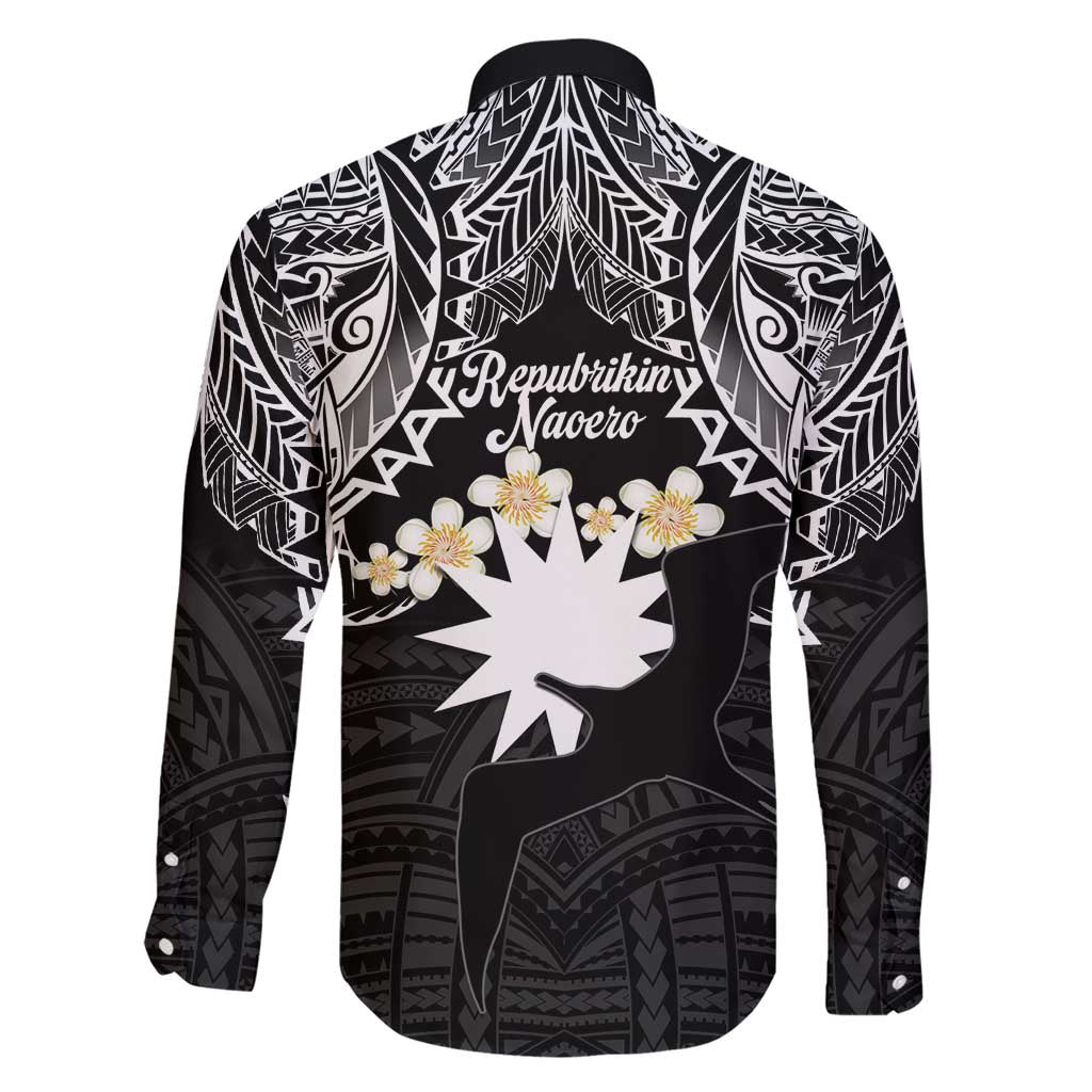 Ekamowir Omo Nauru Family Matching Short Sleeve Bodycon Dress and Hawaiian Shirt Naoero Twelve-pointed Star Polynesian Tattoo