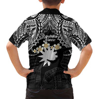 Ekamowir Omo Nauru Kid Hawaiian Shirt Naoero Twelve-pointed Star Polynesian Tattoo
