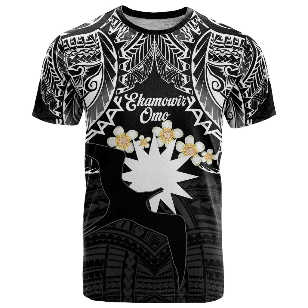 Ekamowir Omo Nauru T Shirt Naoero Twelve-pointed Star Polynesian Tattoo LT14 Black - Polynesian Pride