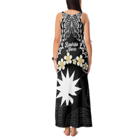 Ekamowir Omo Nauru Tank Maxi Dress Naoero Twelve-pointed Star Polynesian Tattoo