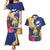 Nauru Independence Day Couples Matching Mermaid Dress and Hawaiian Shirt Coat Of Arms With Tropical Flowers