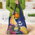 Nauru Independence Day Grocery Bag Coat Of Arms With Tropical Flowers