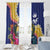 Nauru Independence Day Window Curtain Coat Of Arms With Tropical Flowers