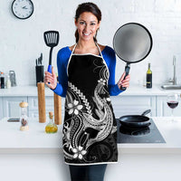 Black Aloha Hawaii Apron Polynesian Shark Tattoo With Plumeria LT14 - Polynesian Pride