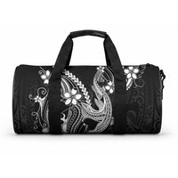 Black Aloha Hawaii Duffle Bag Polynesian Shark Tattoo With Plumeria LT14 One size Black - Polynesian Pride