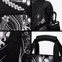 Black Aloha Hawaii Duffle Bag Polynesian Shark Tattoo With Plumeria LT14 - Polynesian Pride