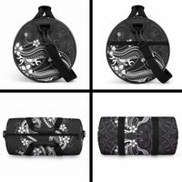 Black Aloha Hawaii Duffle Bag Polynesian Shark Tattoo With Plumeria LT14 - Polynesian Pride
