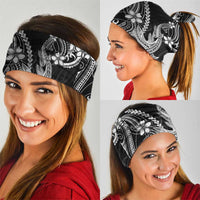 Black Aloha Hawaii Neck Gaiter Polynesian Shark Tattoo With Plumeria LT14 - Polynesian Pride