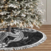 Black Aloha Hawaii Tree Skirt Polynesian Shark Tattoo With Plumeria LT14 - Polynesian Pride